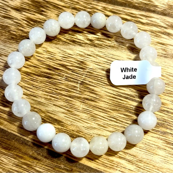 3J Crystal Crafts Jewelry - White Jade Natural Healing Crystal Bracelet
